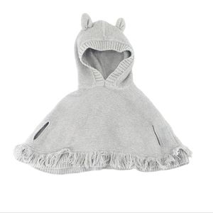 Baby Gap Baby Poncho Grey Knit 12-18 months